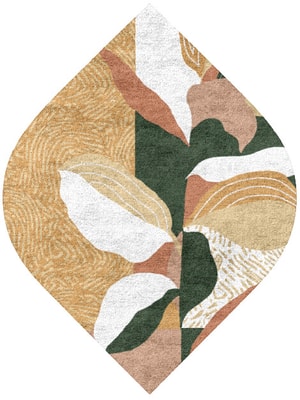 Hosta Ogee Hand Tufted Bamboo Silk custom handmade rug