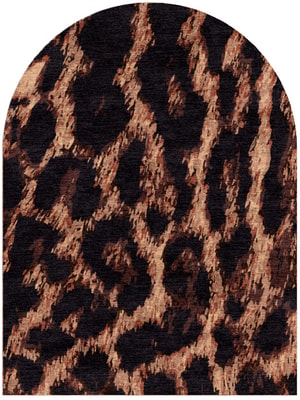 Hunting Leopard Arch Hand Knotted Bamboo Silk custom handmade rug
