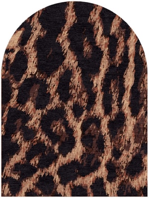 Hunting Leopard Arch Hand Knotted Tibetan Wool custom handmade rug