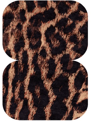 Hunting Leopard Eight Hand Knotted Bamboo Silk custom handmade rug