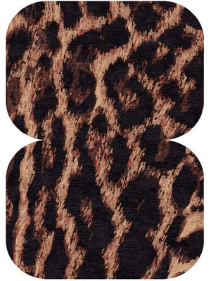 Hunting Leopard Eight Hand Knotted Tibetan Wool custom handmade rug