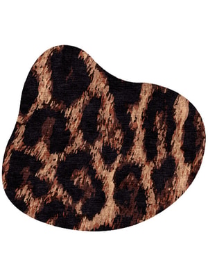 Hunting Leopard Splash Hand Knotted Bamboo Silk custom handmade rug