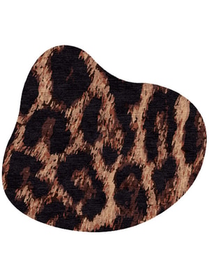 Hunting Leopard Splash Hand Knotted Tibetan Wool custom handmade rug