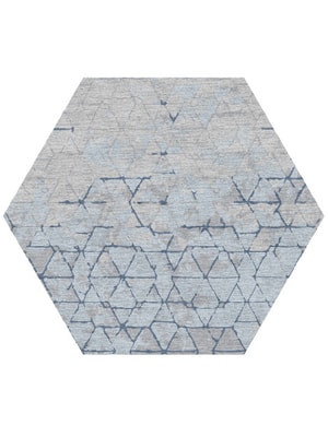 Ibrat Hexagon Hand Knotted Tibetan Wool custom handmade rug
