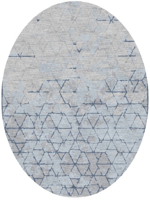 Ibrat Oval Hand Knotted Tibetan Wool custom handmade rug