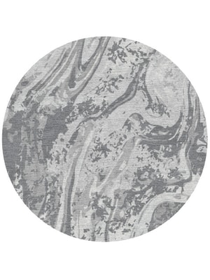 Iceberg Round Hand Knotted Tibetan Wool custom handmade rug