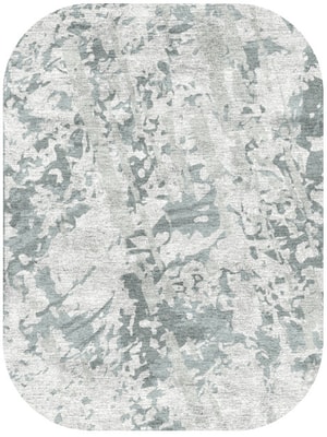 Icicles Oblong Hand Knotted Bamboo Silk custom handmade rug