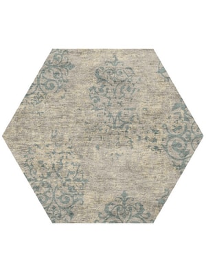 Iden Hexagon Hand Knotted Bamboo Silk custom handmade rug