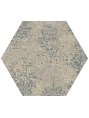 Iden Hexagon Hand Knotted Tibetan Wool custom handmade rug