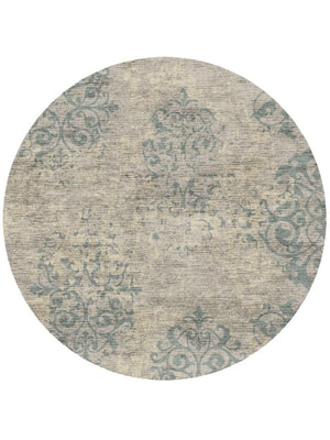 Iden Round Hand Knotted Bamboo Silk custom handmade rug