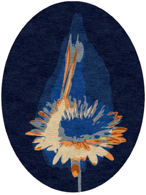 Ignis Oval Hand Knotted Tibetan Wool custom handmade rug