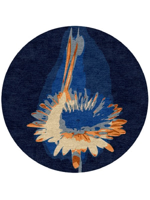 Ignis Round Hand Knotted Tibetan Wool custom handmade rug
