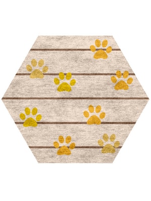 Impressio Hexagon Hand Knotted Bamboo Silk custom handmade rug