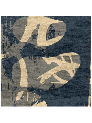 Imprint Square Hand Knotted Bamboo Silk custom handmade rug