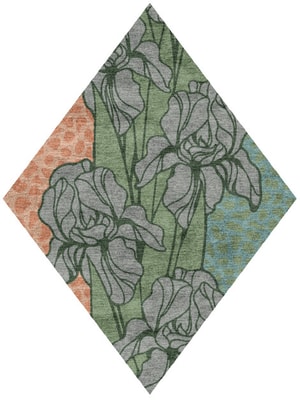 Iris Diamond Hand Knotted Bamboo Silk custom handmade rug