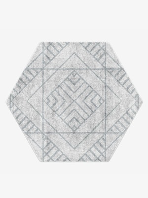 Jack Hexagon Hand Knotted Bamboo Silk custom handmade rug