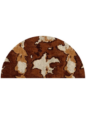 Jersey Cow Halfmoon Hand Knotted Bamboo Silk custom handmade rug