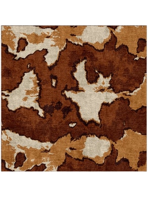 Jersey Cow Square Hand Knotted Bamboo Silk custom handmade rug