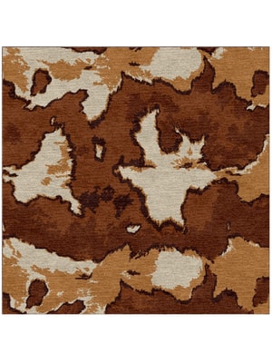 Jersey Cow Square Hand Knotted Tibetan Wool custom handmade rug