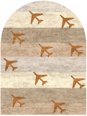 Jet Set Arch Hand Knotted Bamboo Silk custom handmade rug