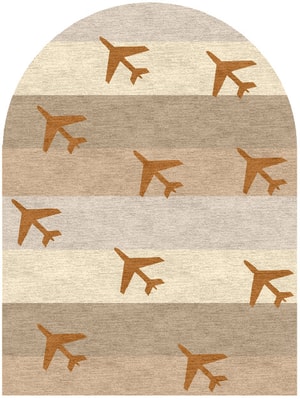 Jet Set Arch Hand Knotted Tibetan Wool custom handmade rug