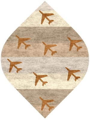 Jet Set Ogee Hand Knotted Bamboo Silk custom handmade rug