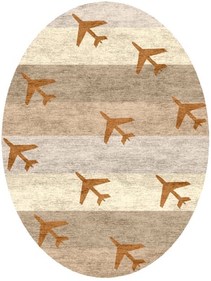 Jet Set Oval Hand Knotted Bamboo Silk custom handmade rug