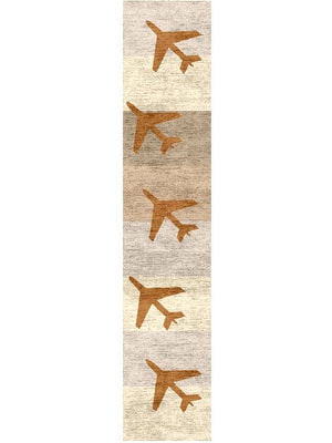 Jet Set Runner Hand Knotted Bamboo Silk custom handmade rug