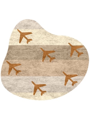 Jet Set Splash Hand Knotted Bamboo Silk custom handmade rug