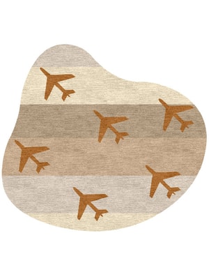 Jet Set Splash Hand Knotted Tibetan Wool custom handmade rug