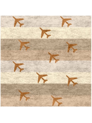 Jet Set Square Hand Knotted Bamboo Silk custom handmade rug