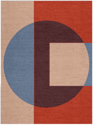 Jigsaw Rectangle Flatweave New Zealand Wool custom handmade rug