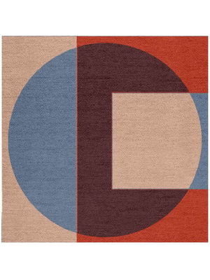 Jigsaw Square Flatweave New Zealand Wool custom handmade rug