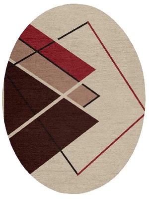 Kef Oval Flatweave Bamboo Silk custom handmade rug