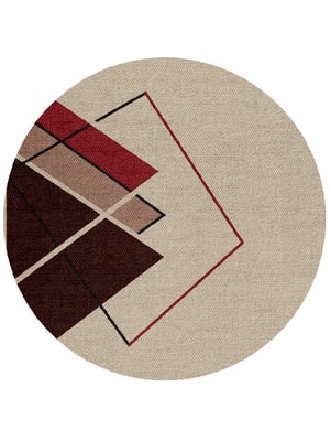 Kef Round Flatweave Bamboo Silk custom handmade rug