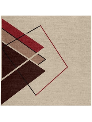 Kef Square Flatweave Bamboo Silk custom handmade rug