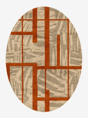 Lamina Oval Hand Knotted Bamboo Silk custom handmade rug