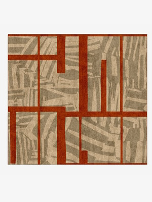 Lamina Square Hand Knotted Bamboo Silk custom handmade rug