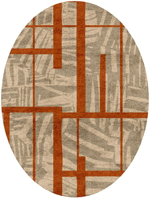 Lamina Oval Hand Tufted Bamboo Silk custom handmade rug