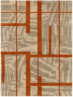 Lamina Rectangle Hand Tufted Bamboo Silk custom handmade rug