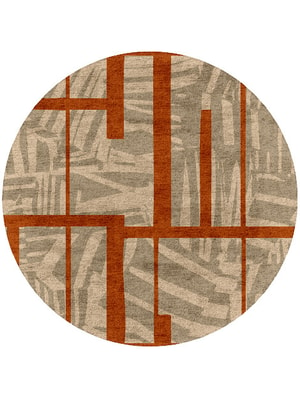 Lamina Round Hand Tufted Bamboo Silk custom handmade rug
