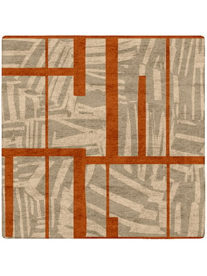 Lamina Square Hand Tufted Bamboo Silk custom handmade rug