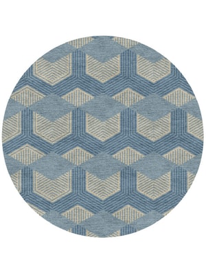 Lanes Round Hand Knotted Tibetan Wool custom handmade rug