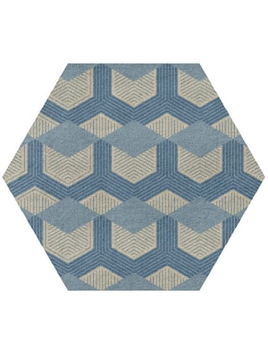 Lanes Hexagon Hand Tufted Pure Wool custom handmade rug