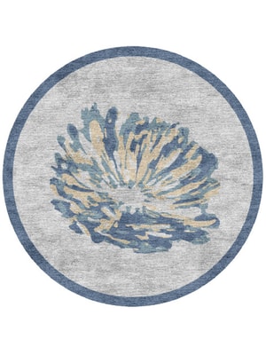 Laurels Round Hand Knotted Bamboo Silk custom handmade rug