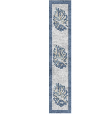 Laurels Runner Hand Knotted Bamboo Silk custom handmade rug