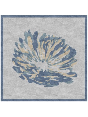 Laurels Square Hand Knotted Tibetan Wool custom handmade rug