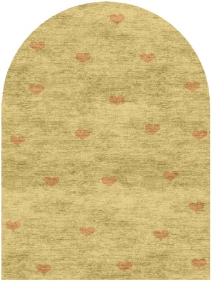 Lil Hearts Arch Hand Knotted Bamboo Silk custom handmade rug