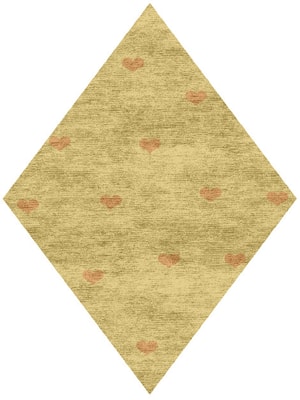 Lil Hearts Diamond Hand Knotted Bamboo Silk custom handmade rug