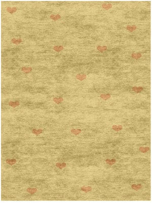 Lil Hearts Rectangle Hand Knotted Bamboo Silk custom handmade rug